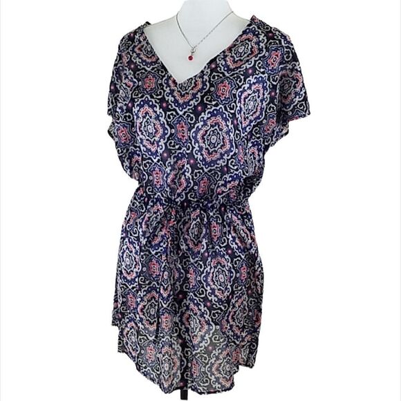 ✨ Multi Color Print Cotton Summer/Beach Mini Dress✨ - Picture 2 of 5